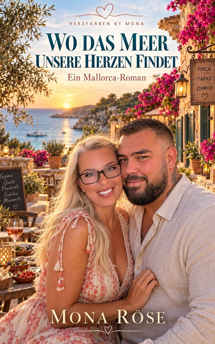 Vollständiges Vordercover: Wo das Meer unsere Herzen findet von Mona Röse