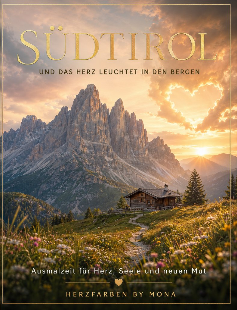 Vollständiges Vordercover: Südtirol – und das Herz leuchtet in den Bergen von Herzfarben by Mona