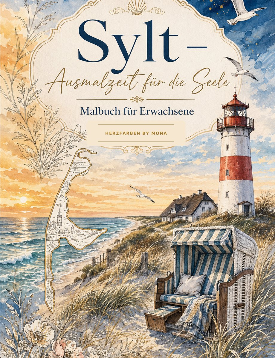 Vollständiges Vordercover: Sylt – Ausmalzeit für die Seele